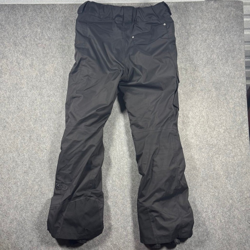 Salomon Mens Clima Pro 10k Ski Snowboard Pants Black Cargo Size M Waterproof EUC - Picture 2 of 14